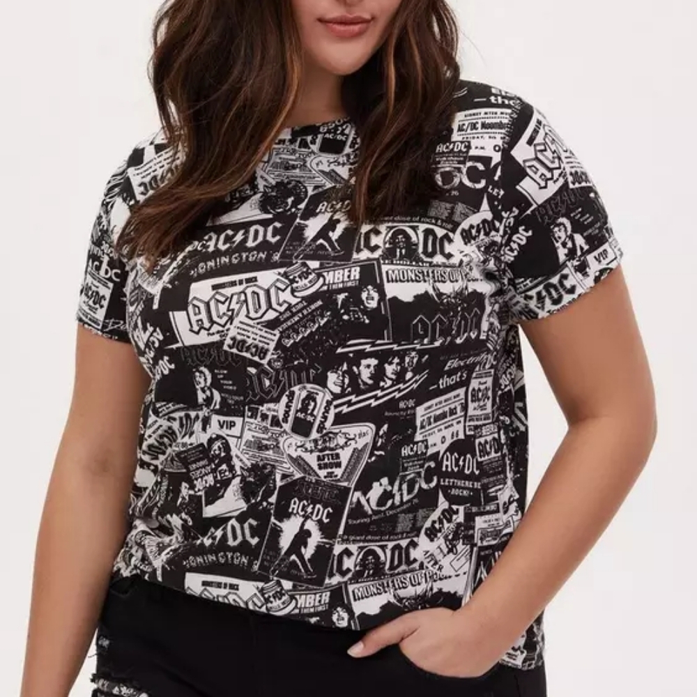 Badass AC/DC Vintage Flyer Crew Tee